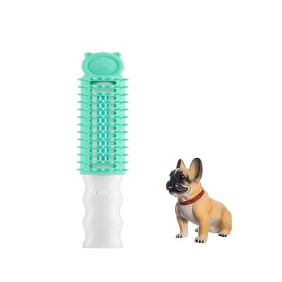 China Viable Explosive Pet Grooming Comb Silicone Pet Hair Brush Pet Sterilization Hair Comb for sale