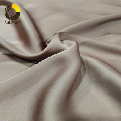 China New 75*100 satin anti-static silk fabrics plain dyed polyester for scraft dress for sale