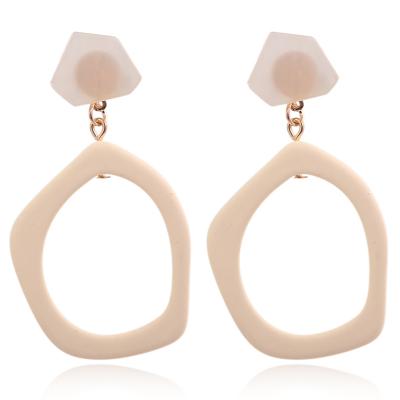 China Temperament Lead Free Nickel Free Female Statement Jewelry Irregular Acrylic Dangle Drop Earrings Geometric Acrylic Acetic Acetate Panel Drop Earrings for sale