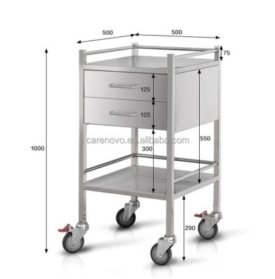 China Hospital Trolley Manufacturer Supply Hot Sale Stainless Steel Dressing Trolley for sale