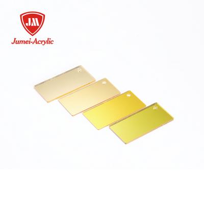 China Wholesale Price Safety Acrylic Plastic Mirror Feet 8x4 3.5mm Gold Colored Sheets For Coffee Table for sale