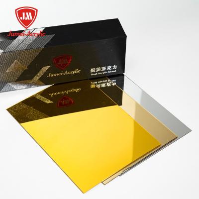 China Factory Price Plastic Gold Color Mirror Side Acrylic Sheets For Decoration for sale