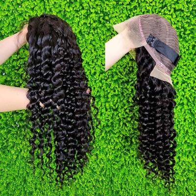 China Cheap Peruvian Deep Wave Virgin Hair Wigs Deep Wave Curly Lace Front Wigs Natural Human 13x4 Long Lace Frontal Hair Wigs For Women for sale