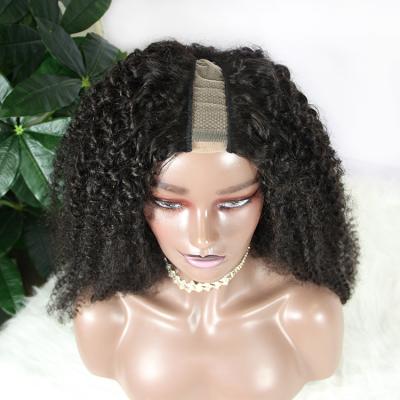 China High Quality 100% Raw Virgin Indian Human Hair Silky Straight U Part Wigs Wholesale Kinky Curly Soft Comfortable U Part Wig Hair for sale