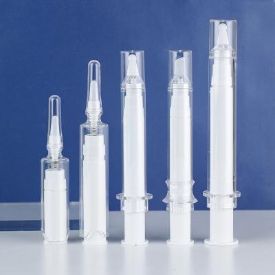 China 10/15/20ml Cosmetic Eye Cream Syringe Airless Bottle for sale