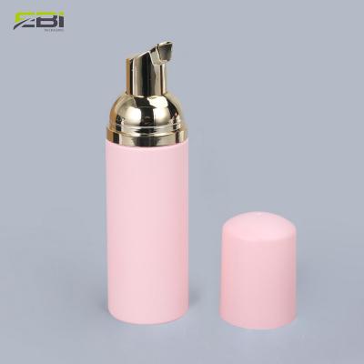 China Pink Lash Shampoo Foam Bottle Empty Eyelash Cosmetic Detergent Pump Bottle 50ml 60ml for sale