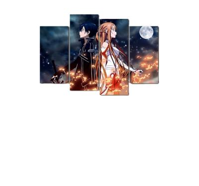 China 4pcs/set Soft Sword Art Online Anime Poster Print on Canvas Wall Art Picture For Home and Living Room Decor for sale