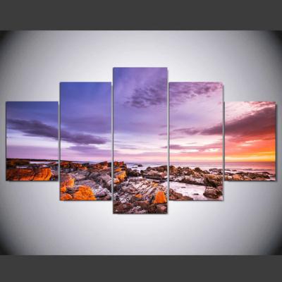 China New Modern Home Decor Stone Picture HD Wall Art Posters For Living Room Landscape Sunset Classic/Postmodern Canvas Paintings for sale