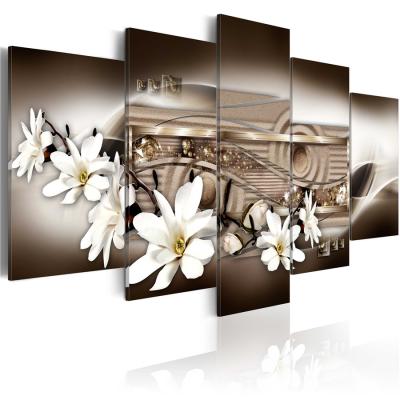 China New Classic/Postmodern Abstract Magnolia Flower Canvas Art Print Modern Floral Wall Painting Home Decoration Gift For Love for sale