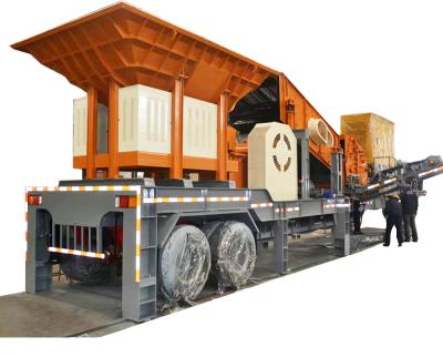 China Construction Works OEM LP Trailer Mobile Crushing Plant With Jaw Impact Cone Crusher for sale