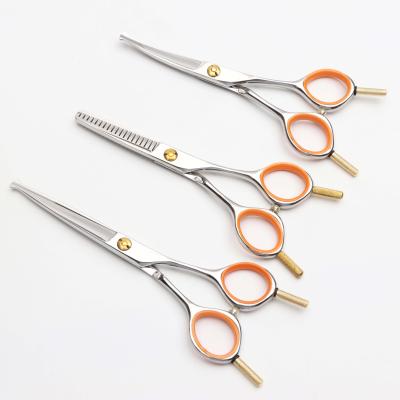 China Durable Stainless Steel Dogs Grooming Scissors Curved Shears Edge Animals Cat Dog Hair Cutting Tools Kit for sale