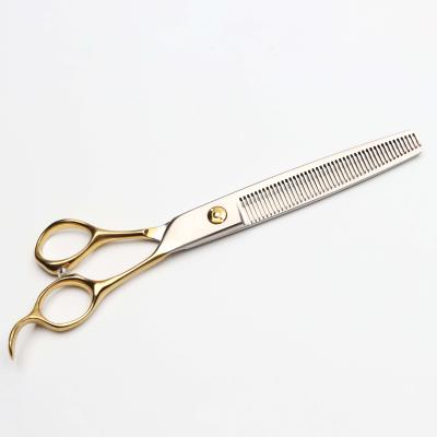 China Viable Newcomers Customized Logo Professional Titanium Shear Dog Grooming Thinning Scissors for sale