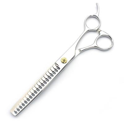 China Viable Factory Wholesale Price 7 Inch Dog Scissors With 440C Stainless Steel Double-Blade Chunker Teeth for sale