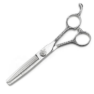 China Sustainable Damascus Model 6 Inches High Quality Hair Thinning Barber Scissors Japanese SUS440C Stainless Steel for sale