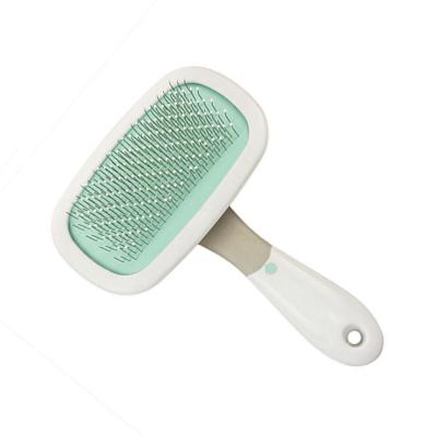 China Viable Supply Wholesale Grooming Factory Self Cleaning Slicker Polisher Play Brush Pet Plastic Brush Viable for sale