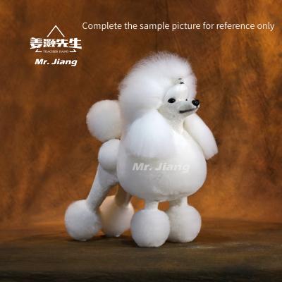 China White Color Dog Grooming Full Body Wig Poodle Continental Full Fur Viable Body Model For Groomer Practice (Wig Only No Mannequin) for sale