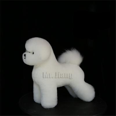 China Viable Mr. Jiang Bichon Model Dog Wig Used For Grooming Skills Bichon Fur Practice In White (NO Mannequin) for sale