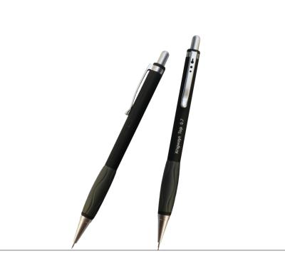 China Custom Black Plastic Mechanical Pencil 0.5mm 0.7mm 0.9mm With Eraser With Rubber Coating Mechanical Pencil for sale