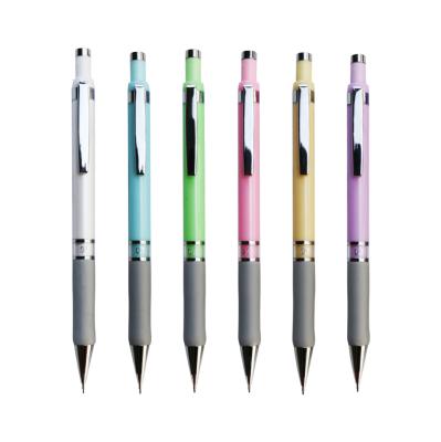 China Custom Plastic Mechanical Pencil 0.5mm 0.7mm 0.9mm With Twist Eraser With Soft TPR Grip Clutch Pencil for sale