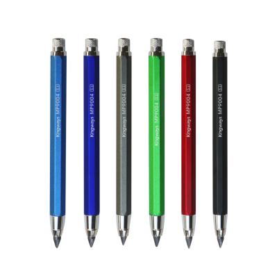 China Custom Metal 5.6mm Mechanical Pencil With Barrel Shape Octagonal Aluminum Sharpener On Top Metal 5.6mm Mechanical Pencil for sale