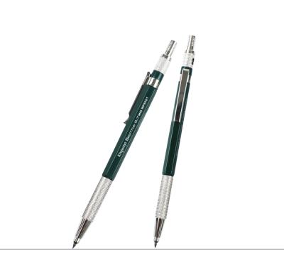 China Custom Mechanical Pencil 0.3mm 0.5mm 0.7mm 0.9mm 2.0mm 2.0mm Metal Green Color Metal Drafting Mechanical Pencil Drawing for sale