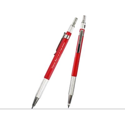 China Custom Mechanical Pencil 0.3mm 0.5mm 0.7mm 0.9mm 2.0mm Metal Red Color Metal Drafting Mechanical Pencil Drawing for sale