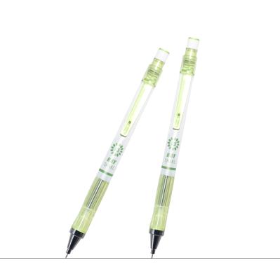 China Custom Green Plastic Mechanical Pencil 0.5mm 0.7mm 0.9mm With Shake Big Printing Area Custom Mechanical Pencil for sale