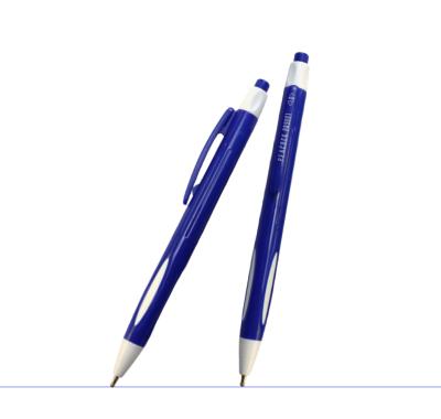 China Office & School Pen Office blue color plastic ballpen ABS 0.5mm 0.7mm 1.0mm with elegant shape super smooth writing plastic ballpen ABS for sale