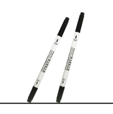 China Dual Color Custom Black Marker Fluorescent Brush and Fine Tip with Water Color Custom Dual Tips Marker BM9506 for sale