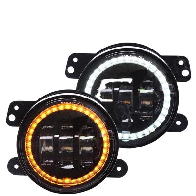 China Hot Selling Automotive Led Headlight Halo 4inch LED Headlight For Jeep JK Matching 4inch Round Led Fog Lights White/Yellow/Red/Blue/Green/Pink Lights for sale