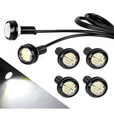 China Car eagle eye led light car drl daytime running light led with remote control waterproof 4014 pairs 12smd 23mm 12v 24v for sale