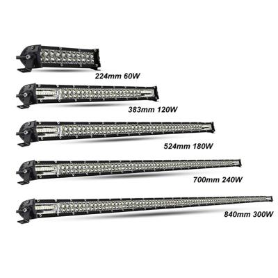 China aluminum 60w 120w 180w 240w 300w 360w 420w led light bar universal waterproof 12v 24v led work light for sale