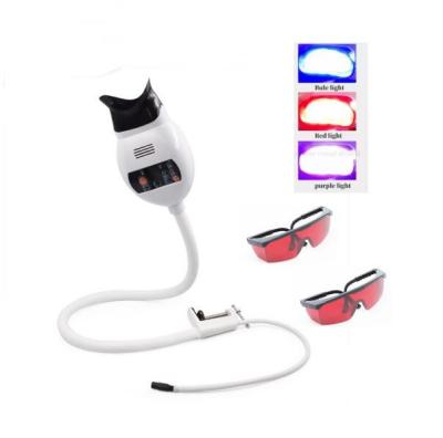 China For Commercial Dealer Dental Whitening Machine 8 Led Light Blue+Red+Purple Colors With 2 Glasses Teeth Whitening Lamp For Dentist for sale