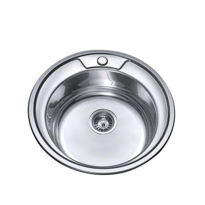 China Factory Free 201 304 Compound Round Shape Single Round Sink Workshop Size Stainless Steel Bowl Faucet for sale