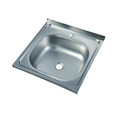 China Single Faucet Square Bowl Polish Without Plating 201 304 Stainless Steel Machine Kitchen Sink for sale