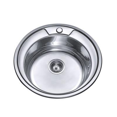 China Without Faucet Simple Plug And Play Mini Chinese Brand Small Round Shape Sink Kitchen Stainless for sale