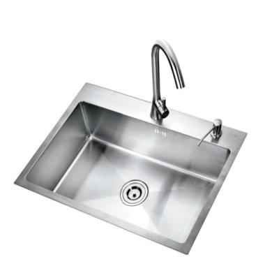 China Without Faucet Factory Direct Handmade Farmhouse 304 Sink Single Bowl Topmount Kitchen Sink for sale