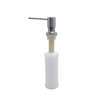 China Modern Kitchen Sinks Stainless Steel Liquid Soap Dispenser With Bottle Manual Hand Sanitizer Foam Soap Dispenser for sale