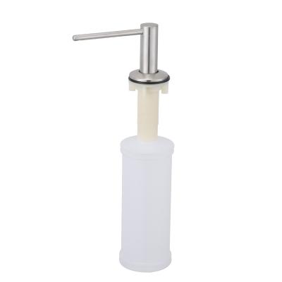 China Modern Stainless Steel Kitchen Liquid Soap Dispenser With Plastic Bottle Manual Foam Soap Dispenser for sale