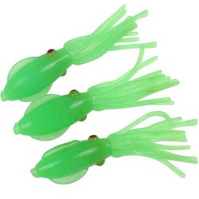 China Luminous Soft Squid Octopus Skirt Lure Rubber Squid Tuna PVC Bait Trolling Skirt Fishing Lure YJ81 for sale