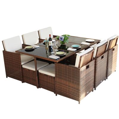 China Modular Patio Rattan Garden Furniture All Weather Ways Outdoor Dining Furniture On Sale Leisure Products for sale