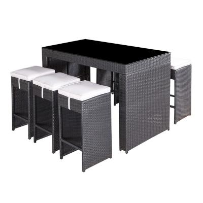 China Fashion and comfortable hot sale rattan bar set and table base manufacturer for sale