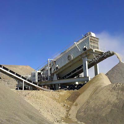 China Mining Artificial Sand Making Machine Mobile Cone Crusher With Vibrating Screen for sale