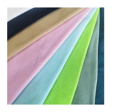 China Factory main product anti pill soft polyester fabric custom design 160CM fleece dyeing fabric for sale