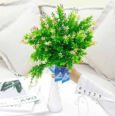 China Best Selling Home Decoration Artificial Flower Milan Grass Green Plastic Plant HS8655Y for sale