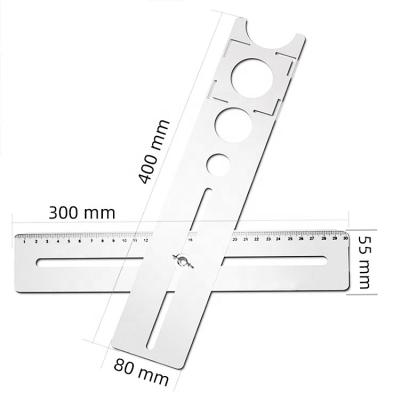 China Multi Accurate Measurement Function Adjustable Hole Aperture Guide Marker Ceramic Tile Aperture Hole Marker for sale