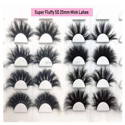 China 20-25time reusable 5d dramatic wholesale 25mm lashes natural mink lashes3d mink lashes private label mink eyelash seller for sale