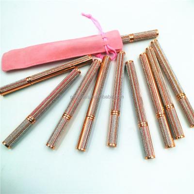 China Newest Waterproof Sticky Liquid Tube Rose Gold Eyeliner Wick Glue Eyelashes Pen Adhesive Eyeliner Pen For Strip Lashes for sale