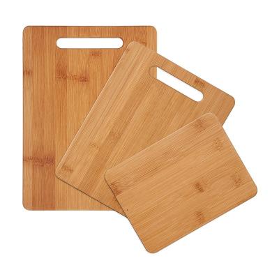 China Sustainable Cutting Board Bamboo Wooden Chopping Board Block  3-Piece Bamboo Cutting Board Set of 3 Assorted Sizes Brown for sale