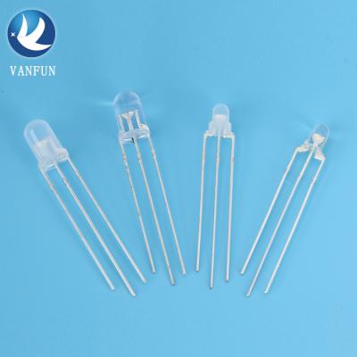 China Power Supply Light 3 Pins 3mm Bicolor Led Diodes 2mm Color Changing Light Emitting Diode for sale